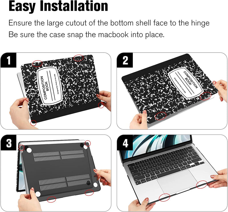 MacBook Air 13.6" M4/M3/M2 Chip (Model A3240/A3113/A2681, 2025/2024/2022) Hard Shell Case | Fintie