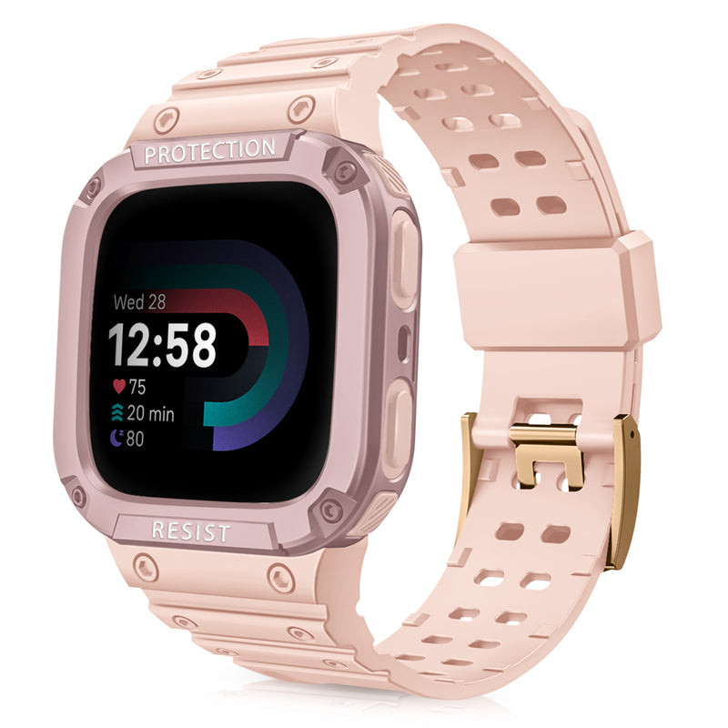Fitbit Versa 4/3/2/1, Fitbit Sense 2/1 Sports Band with Bumper Cover | Fintie