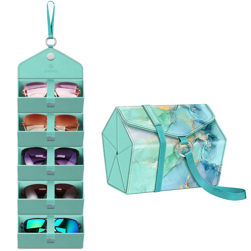 5 Slot Foldable Sunglasses Organizer Travel Case | Fintie