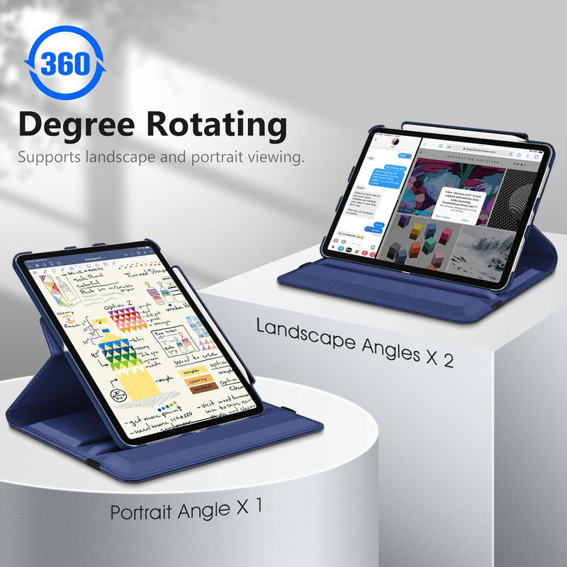 iPad Pro 11-inch 2024 (M4 chip) 360-Degree Swiveling Stand Case | Fintie