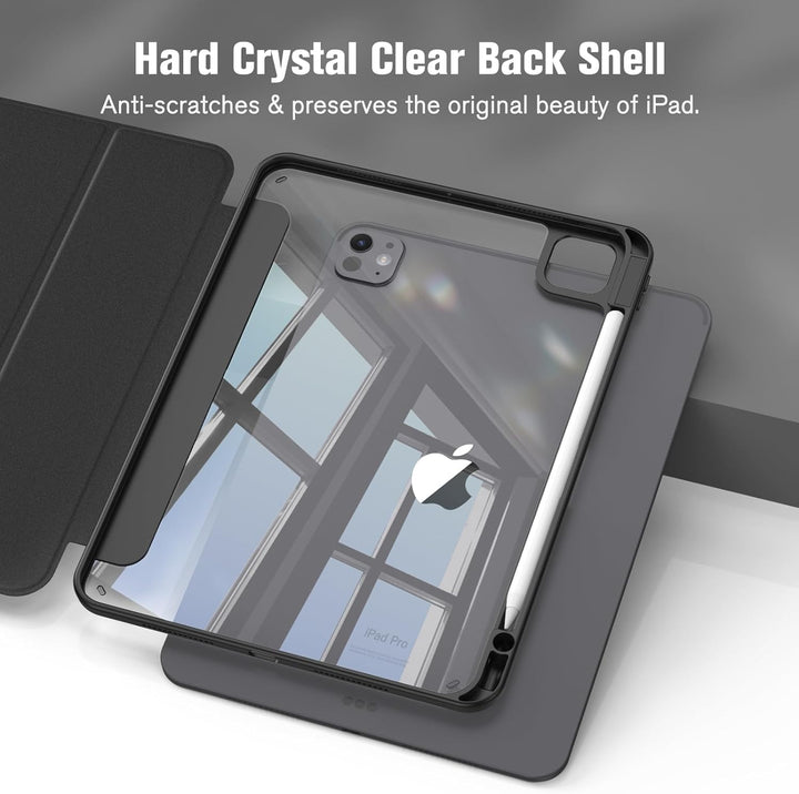 柊hiiragi iPad Pro11 iPad Pro 11 (M5/M4 Chip) Hybrid Slim Case with Clear Back | Fintie