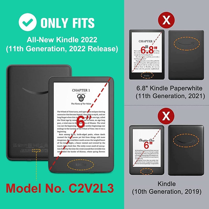 Kindle (11th Gen 2022) Vegan Leather Sleeve Case | Fintie