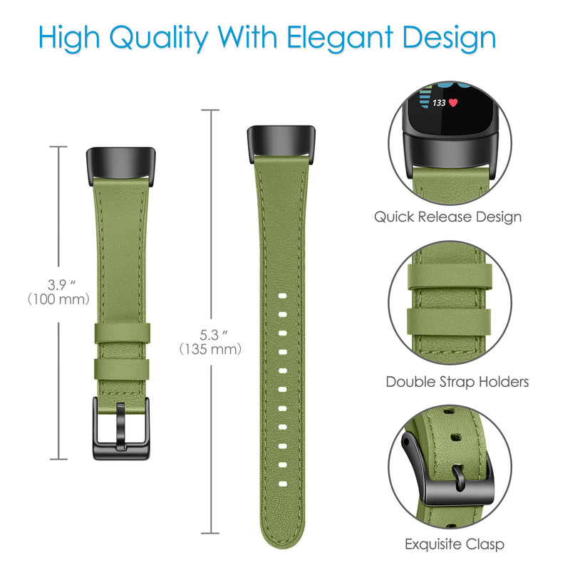 Fitbit Charge 5 Genuine Leather Band | Fintie