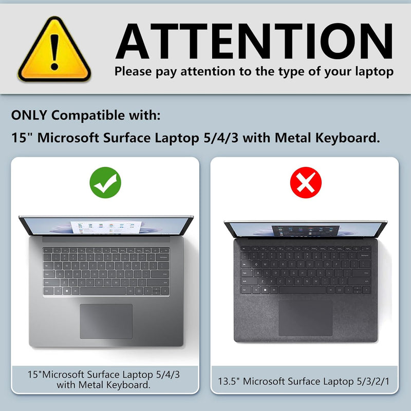 Surface Laptop 5/4/3 15" Snap-On Hard Shell Case | Fintie
