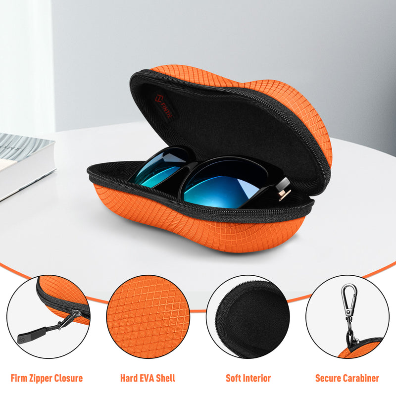 Hard EVA Sunglasses Case with Carabiner | Fintie