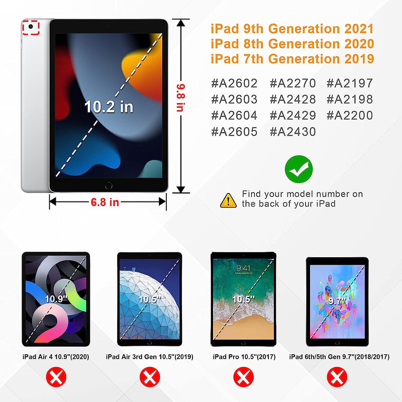 iPad 9th Gen (2021) / iPad 8th Gen / iPad 7th Gen 10.2" Thicken Silicone Back Case | Fintie