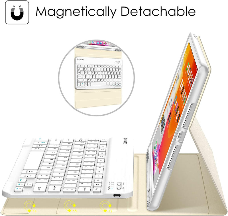 iPad 9th Gen (2021) / iPad 8th Gen / iPad 7th Gen 10.2-Inch Keyboard Case | Fintie