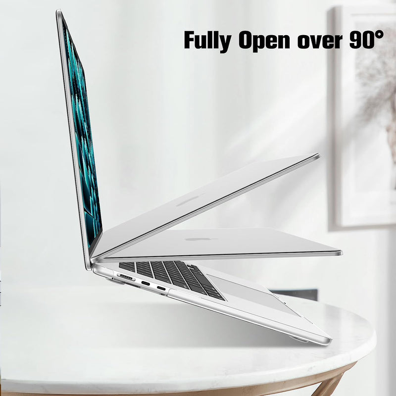 MacBook Air 15 Inch M4/M3/M2 Chip (A3241/A3114/A2941) Protective Snap-On Hard Shell Case | Fintie