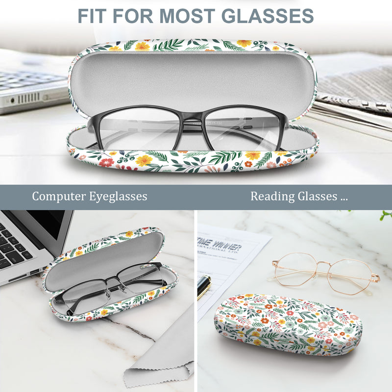 Eyeglasses Holder Box with Cleaning Cloth | Fintie