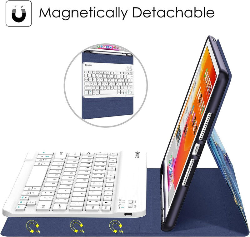 iPad 9th Gen (2021) / iPad 8th Gen / iPad 7th Gen 10.2-Inch Keyboard Case | Fintie