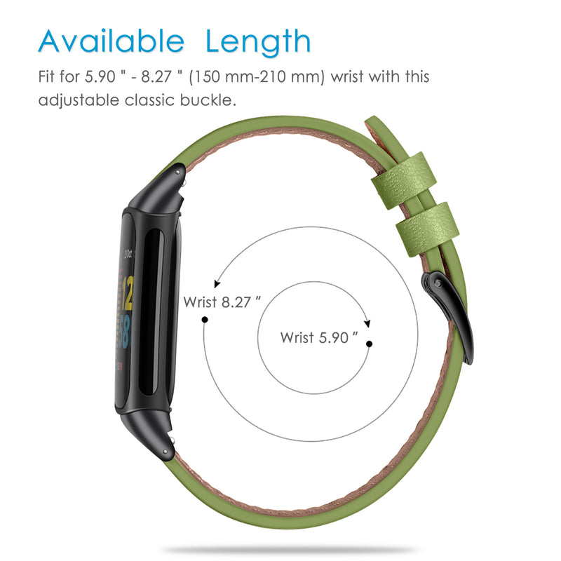 Fitbit Charge 5 Genuine Leather Band | Fintie