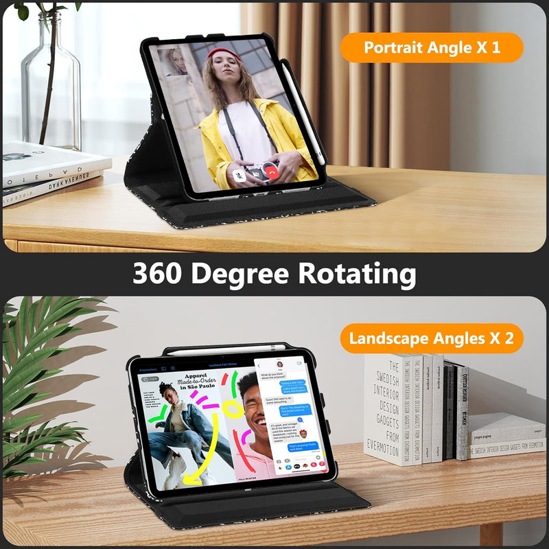 iPad 10th Gen (2022) 360-Degree Rotating Case w/ Pencil Holder | Fintie