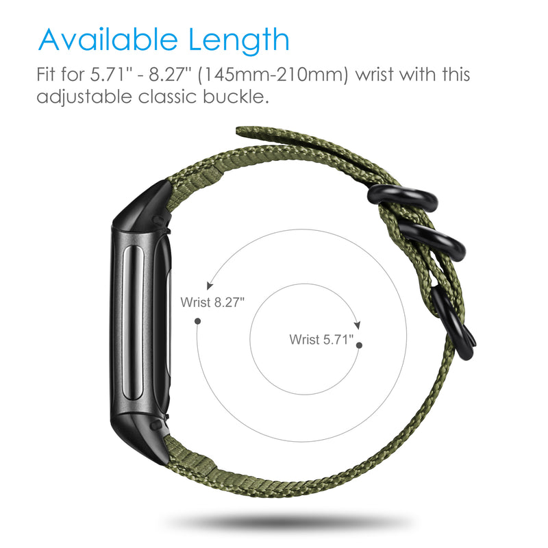 Fitbit Charge 6/ Fitbit Charge 5 Band Nylon Sports Strap | Fintie