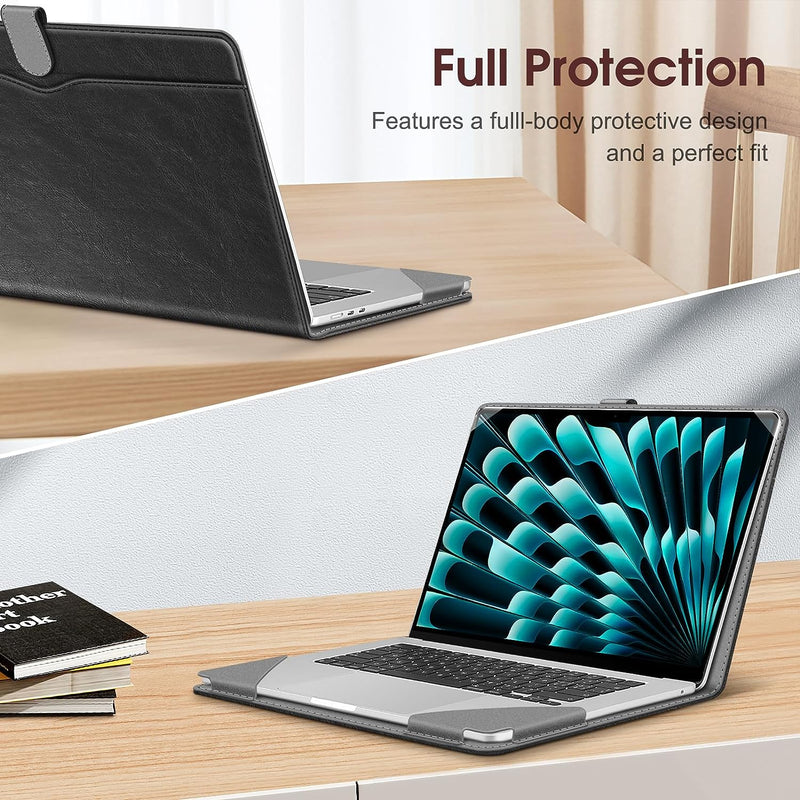 MacBook Air 15 Inch with M4/M3/M2 Chip (Model A3241/A3114/A2941) Sleeve Case Folio Book Cover | Fintie
