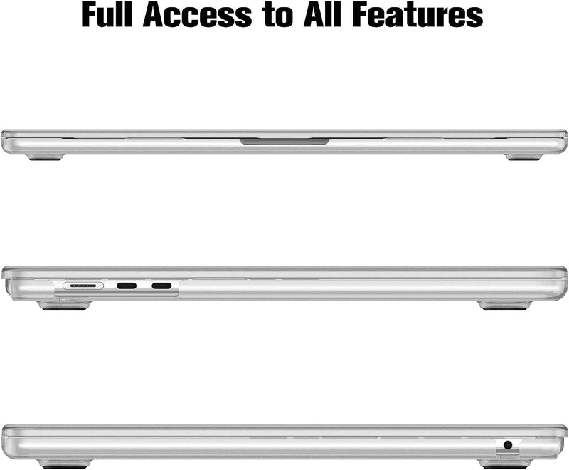 MacBook Air 15 Inch M4/M3/M2 Chip (A3241/A3114/A2941) Protective Snap-On Hard Shell Case | Fintie