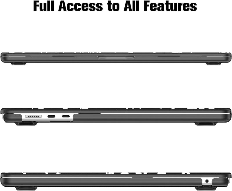 MacBook Air 15 Inch M4/M3/M2 Chip (A3241/A3114/A2941) Protective Snap-On Hard Shell Case | Fintie