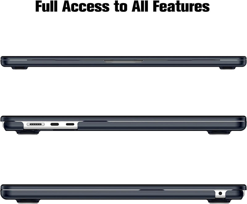 MacBook Air 15 Inch M4/M3/M2 Chip (A3241/A3114/A2941) Protective Snap-On Hard Shell Case | Fintie