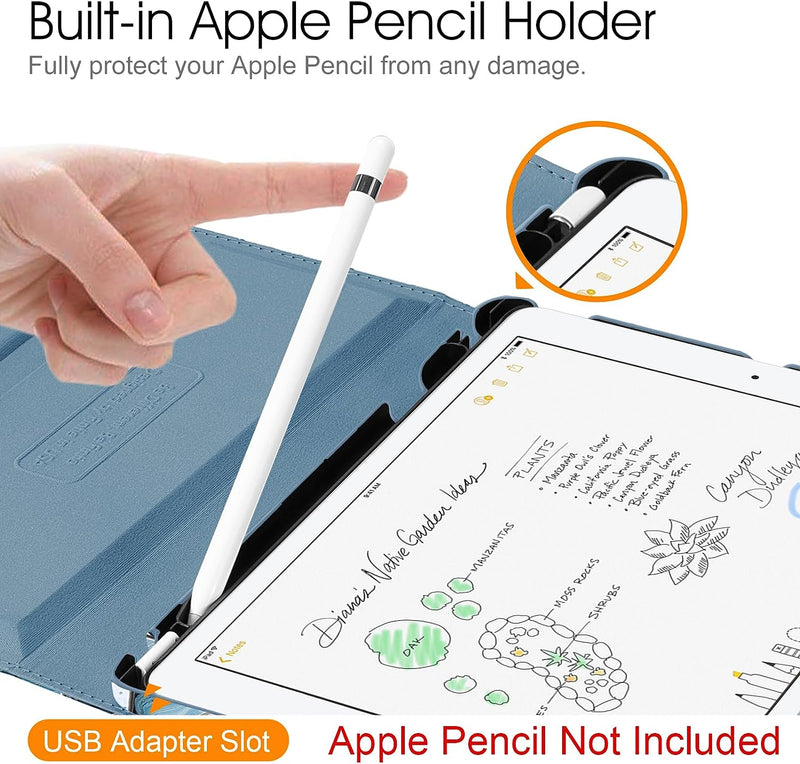 iPad 9th Gen, iPad 8th/7th Gen 360-Degree Rotating Case with Pencil Holder | Fintie