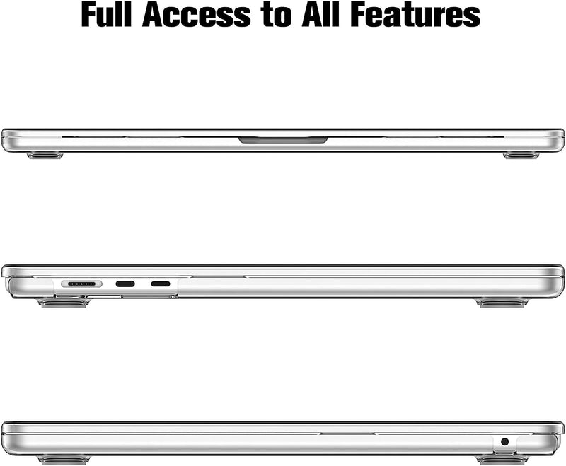 MacBook Air 15 Inch M4/M3/M2 Chip (A3241/A3114/A2941) Protective Snap-On Hard Shell Case | Fintie
