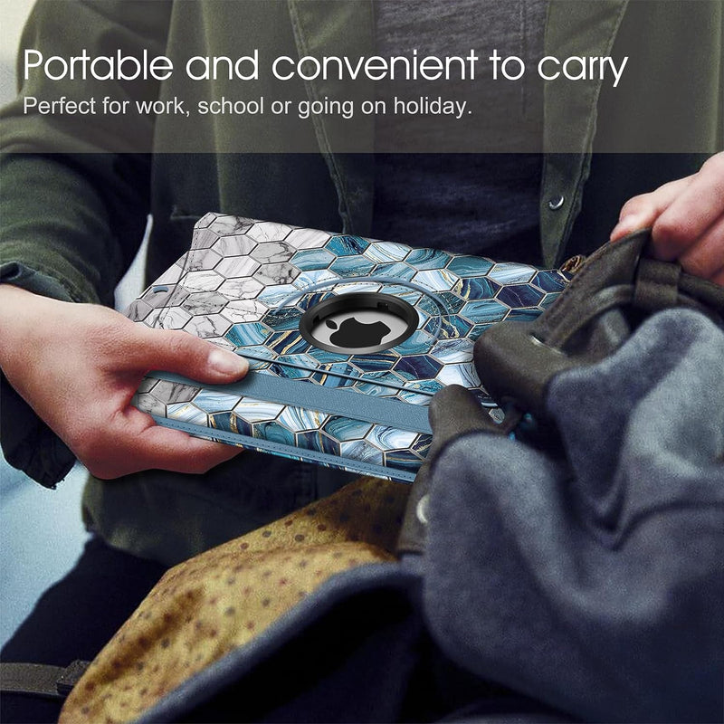 iPad 9th Gen, iPad 8th/7th Gen 360-Degree Rotating Case with Pencil Holder | Fintie