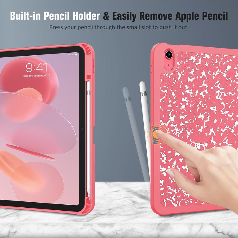 iPad 11-Inch A16 Chip (2025)/iPad 10th Generation 10.9-Inch SlimShell Case w/Soft TPU Stand Back & Pencil Holder | Fintie