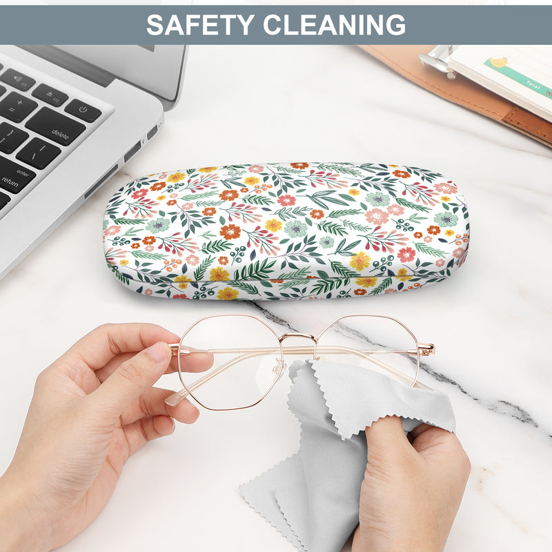 Eyeglasses Holder Box with Cleaning Cloth | Fintie