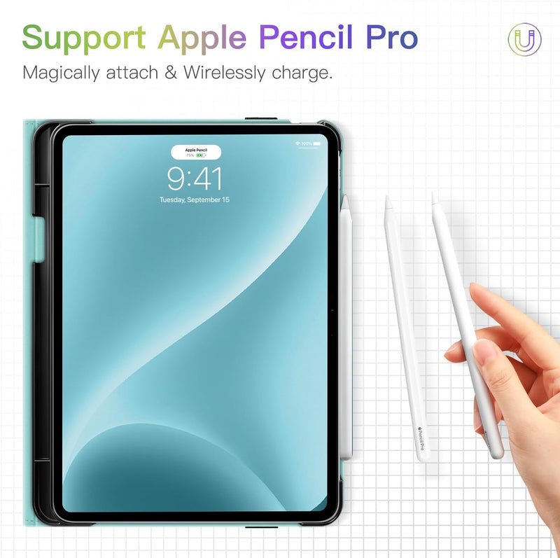 apple pencil pro get wireless charging with Fintie case on