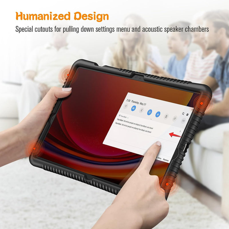 Galaxy Tab S10 FE 10.9" (2025)/Galaxy Tab S9 FE 10.9"/Tab S9 11" Silicone Case w/S Pen Holder | Fintie