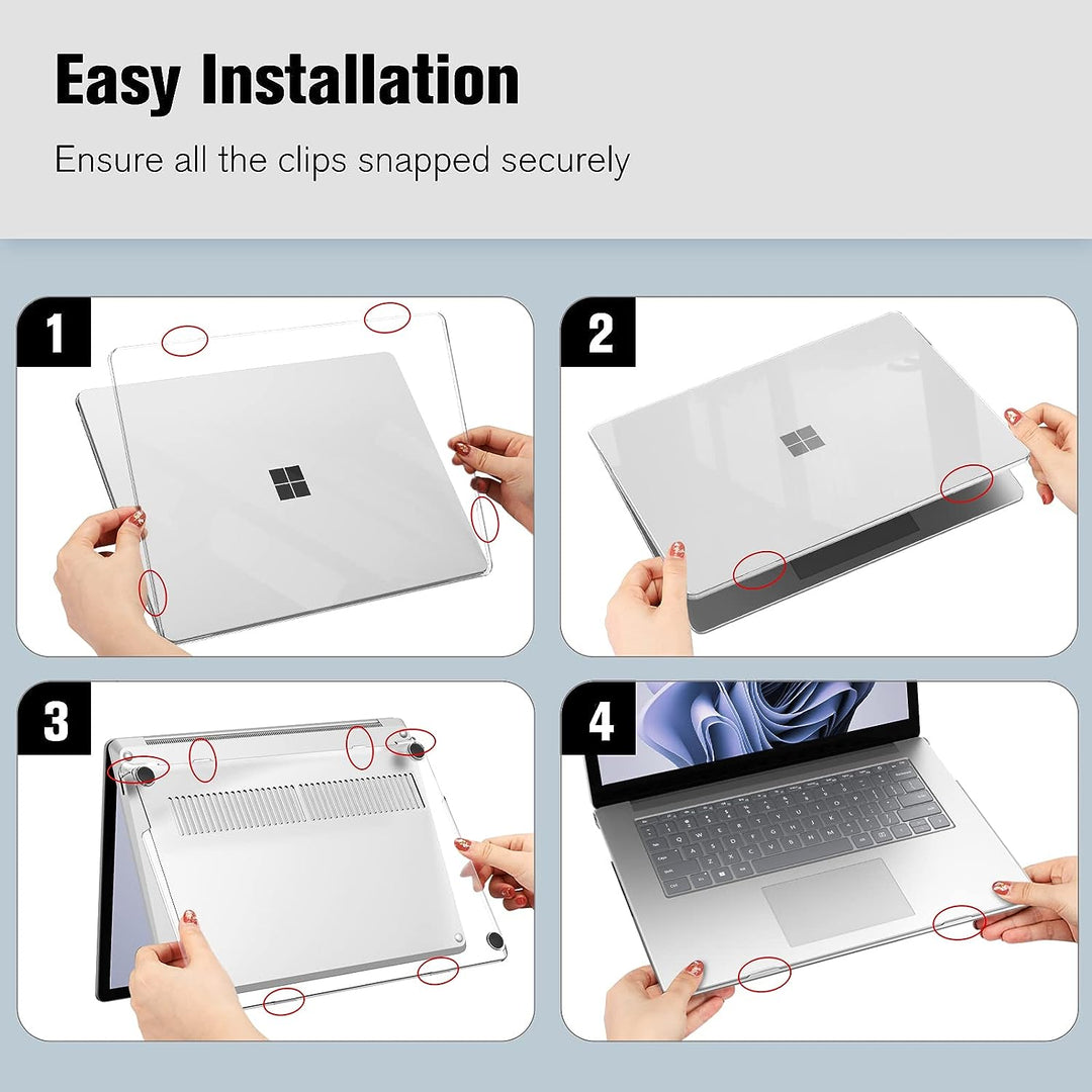 Surface Laptop 5/4/3 15-Inch Snap-On Hard Shell Case | Fintie