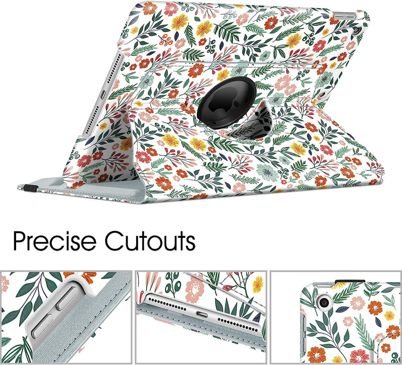 iPad 9th Gen, iPad 8th/7th Gen 360-Degree Rotating Case with Pencil Holder | Fintie