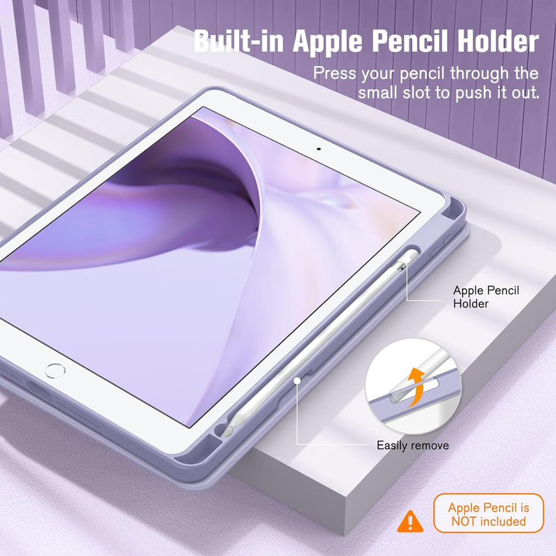 iPad 9 (2021) / iPad 8 / iPad 7 10.2 Inch Clear Case with Pencil Holder | Fintie