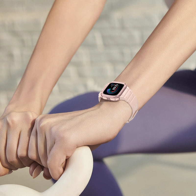 Fitbit Versa 4/3/2/1, Fitbit Sense 2/1 Sports Band with Bumper Cover | Fintie