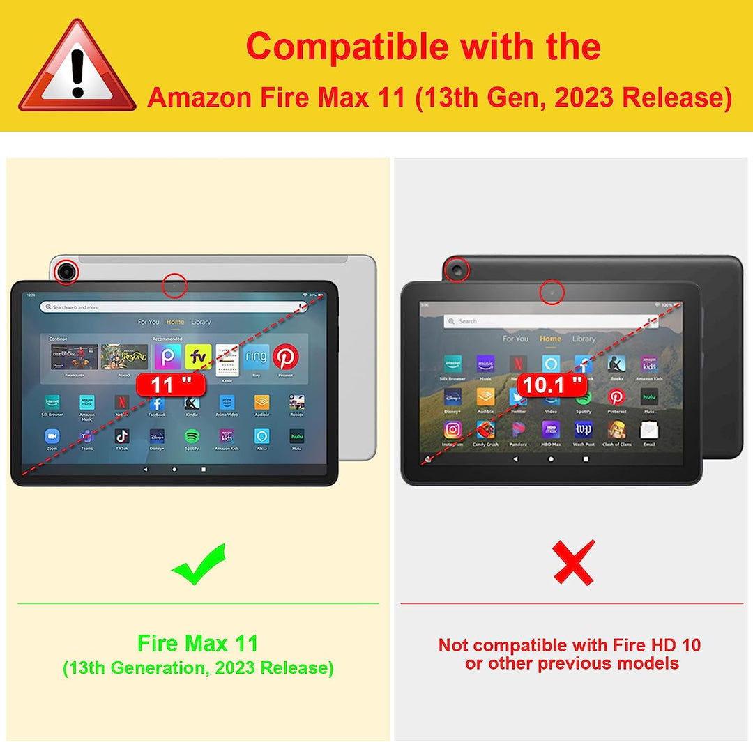 thumbnail image 2 of Shockproof Case With Screen Protector For Amazon Fire Max 11 Tablet (13th Gen 2023) - Rugged Hybrid Cover 2 of 10