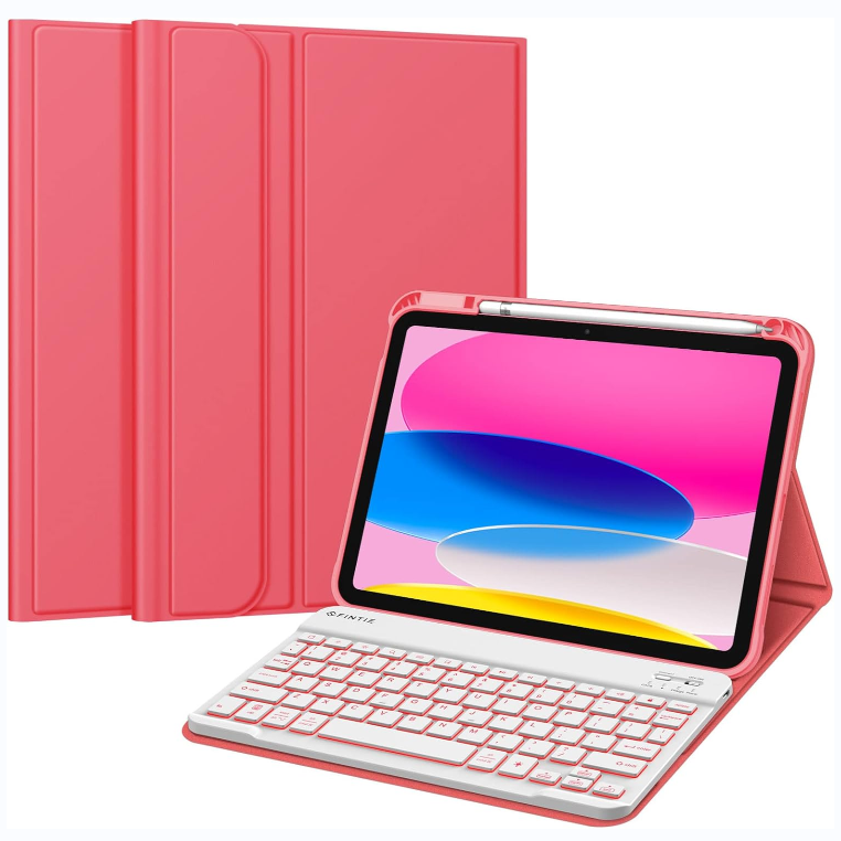 iPad A16 11-inch (2025)/iPad 10th Gen (2022) Backlit Keyboard Case w/ Pencil Holder | Fintie