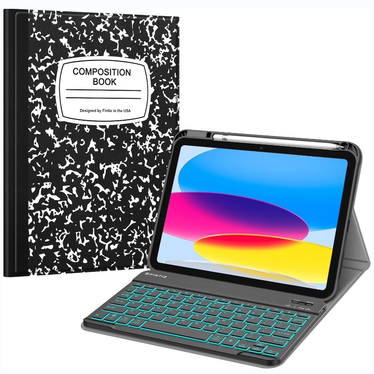 iPad A16 11-inch (2025)/iPad 10th Gen (2022) Backlit Keyboard Case w/ Pencil Holder | Fintie