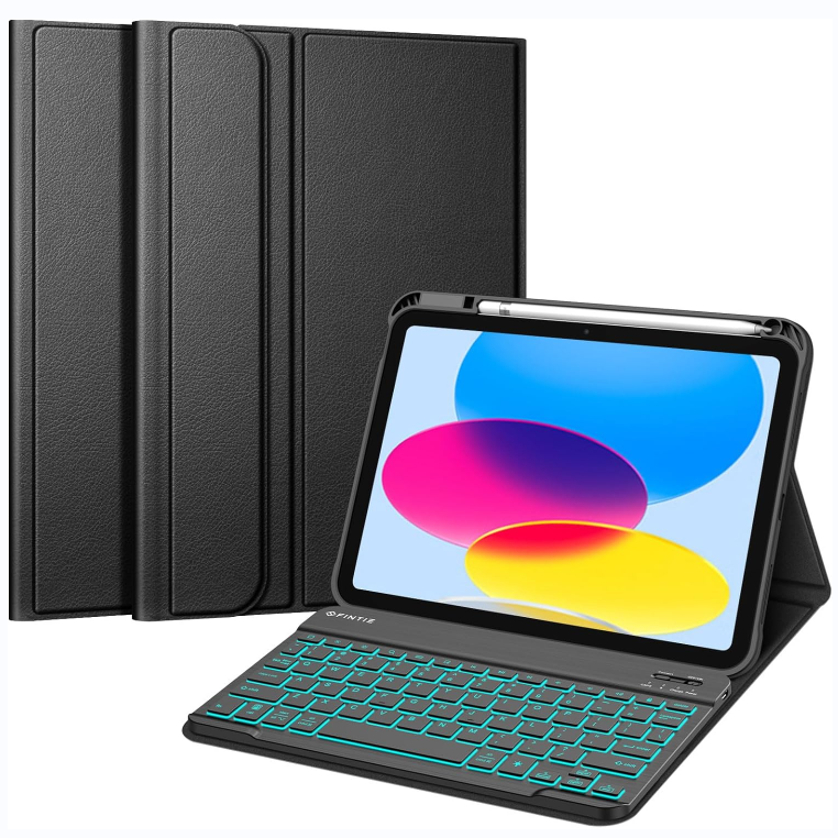 iPad 10th Gen (2022) Backlit Keyboard Case w/ Pencil Holder | Fintie