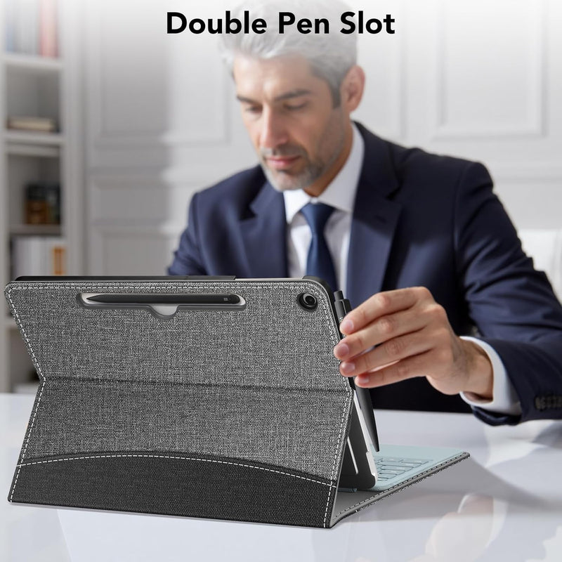 Surface Pro 12" (1st Edition, 2025) Multiple Angle Viewing Portfolio Cover w/Pocket & Stylus Holder | Fintie