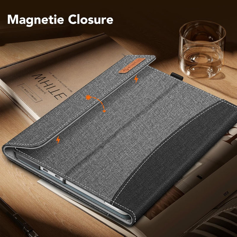 Surface Pro 12" (1st Edition, 2025) Multiple Angle Viewing Portfolio Cover w/Pocket & Stylus Holder | Fintie