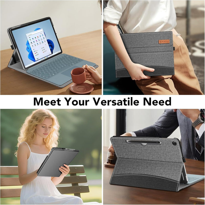 Surface Pro 12" (1st Edition, 2025) Multiple Angle Viewing Portfolio Cover w/Pocket & Stylus Holder | Fintie