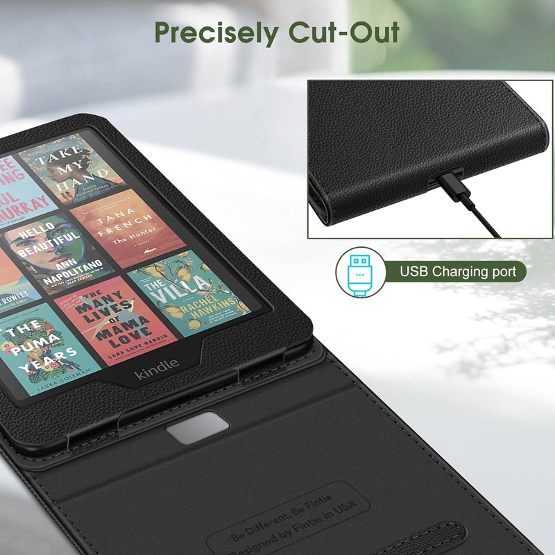 Flip Case for Kindle Paperwhite 7"/6.8" (12th/11th Gen) and Kindle Colorsoft [Vertical Stand Cover] | Fintie