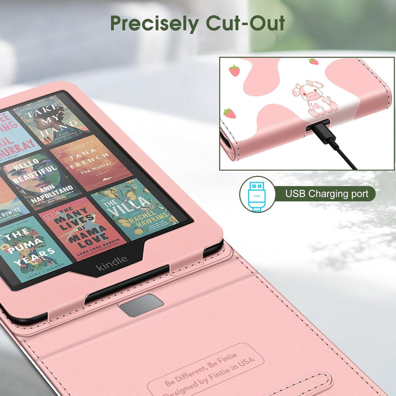 Flip Case for Kindle Paperwhite 7"/6.8" (12th/11th Gen) and Kindle Colorsoft [Vertical Stand Cover] | Fintie