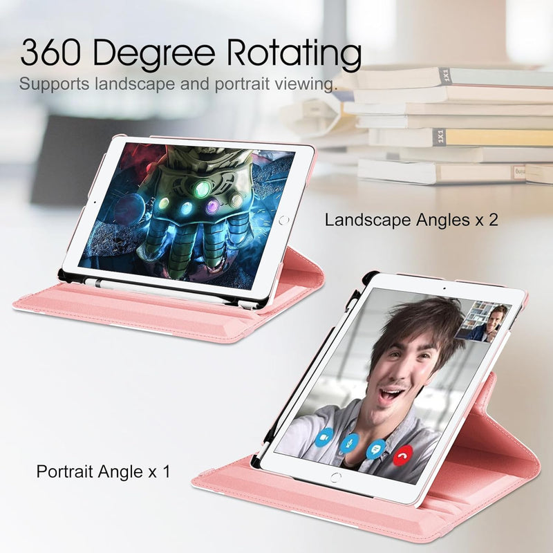 iPad 9th Gen / iPad 8th/7th Gen 360-Degree Rotating Case with Pencil Holder | Fintie