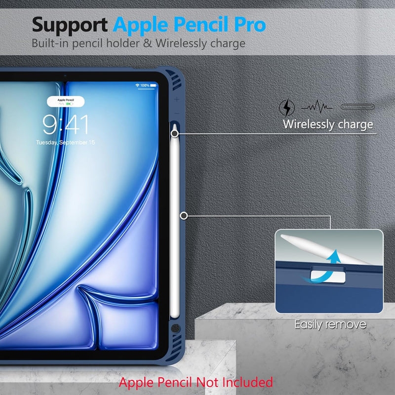iPad Air 11" (M3/M2 chip, 2025/2024), iPad Air 5th/4th Gen (10.9") Slim Case with Pencil Holder | Fintie