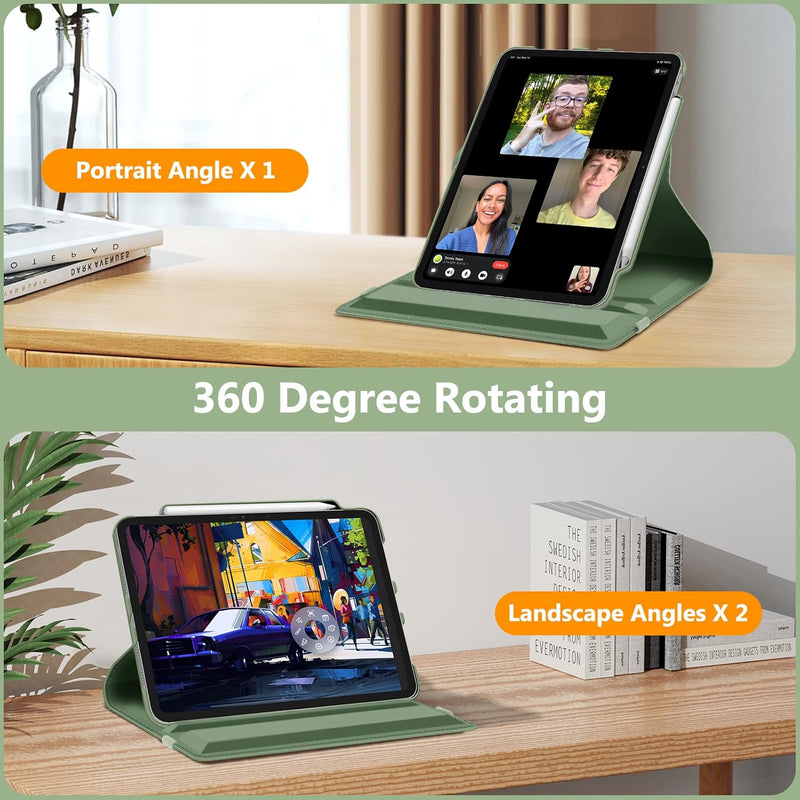 iPad Pro 11-inch 2024 (M4 chip) 360-Degree Swiveling Stand Case | Fintie