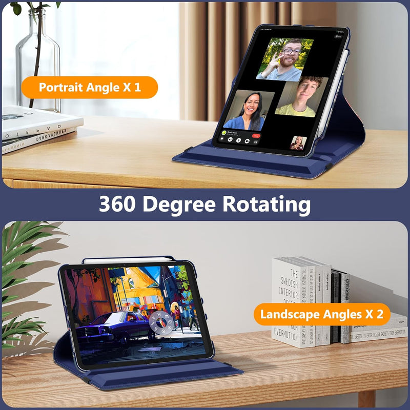 iPad Pro 11-inch 2024 (M4 chip) 360-Degree Swiveling Stand Case | Fintie