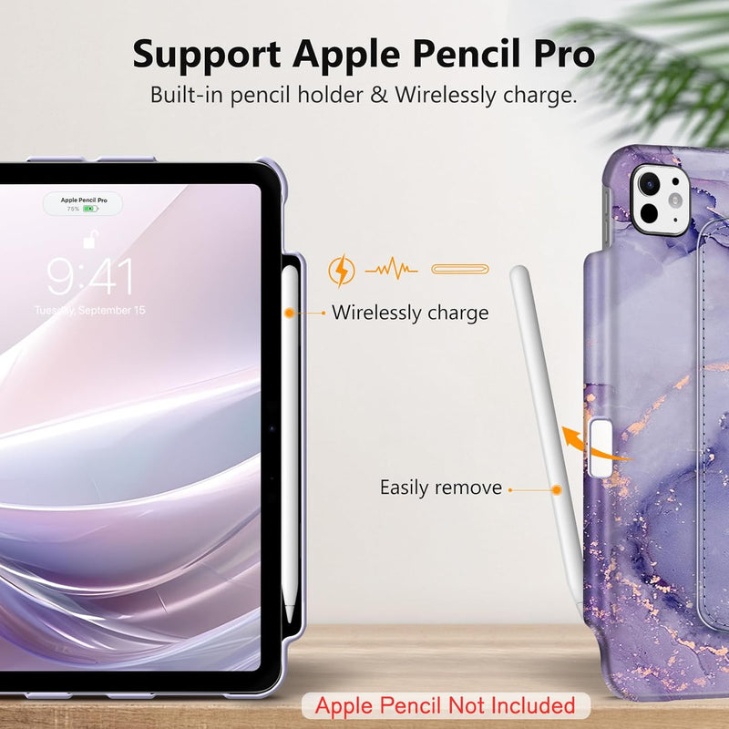 iPad Pro 11-inch 2024 (M4 chip) 360-Degree Swiveling Stand Case | Fintie