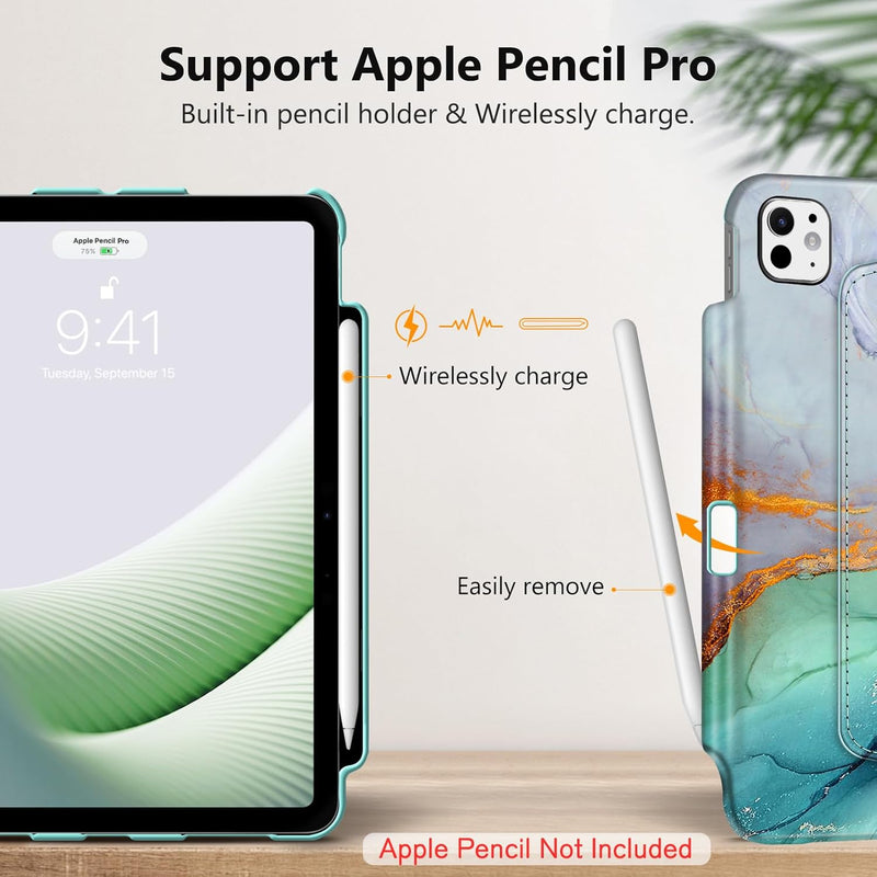 iPad Pro 11-inch 2024 (M4 chip) 360-Degree Swiveling Stand Case | Fintie