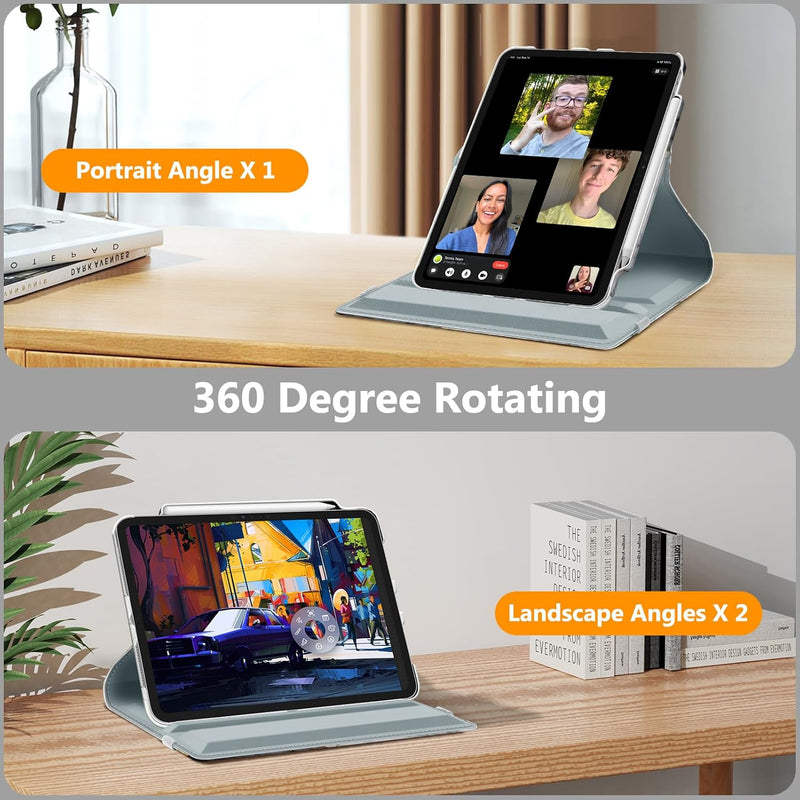iPad Pro 11-inch 2024 (M4 chip) 360-Degree Swiveling Stand Case | Fintie