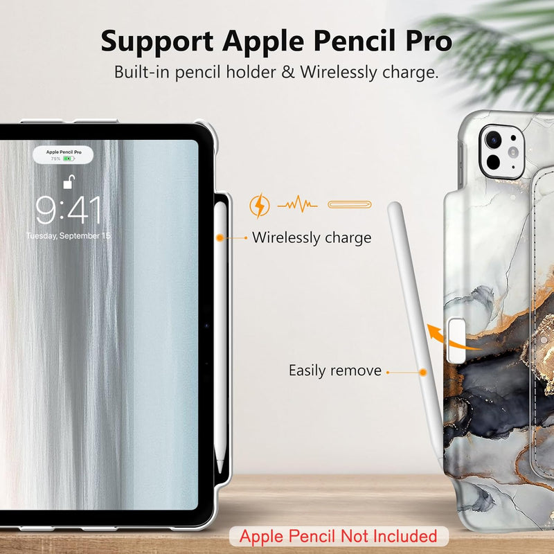 iPad Pro 11-inch 2024 (M4 chip) 360-Degree Swiveling Stand Case | Fintie