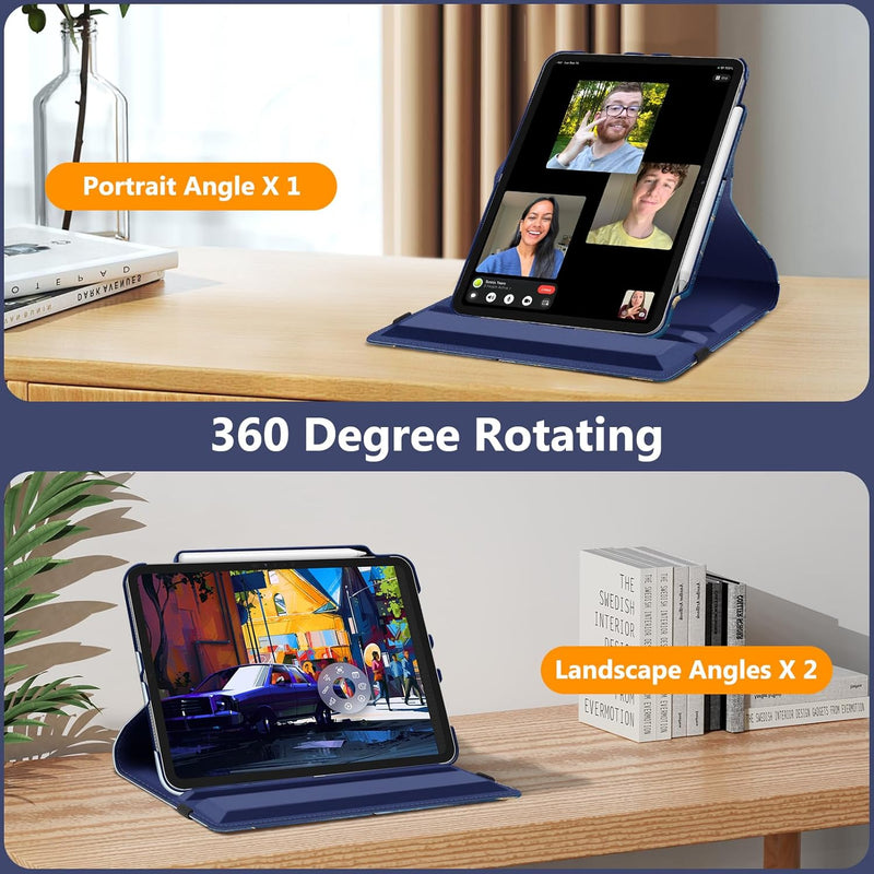 iPad Pro 11-inch 2024 (M4 chip) 360-Degree Swiveling Stand Case | Fintie